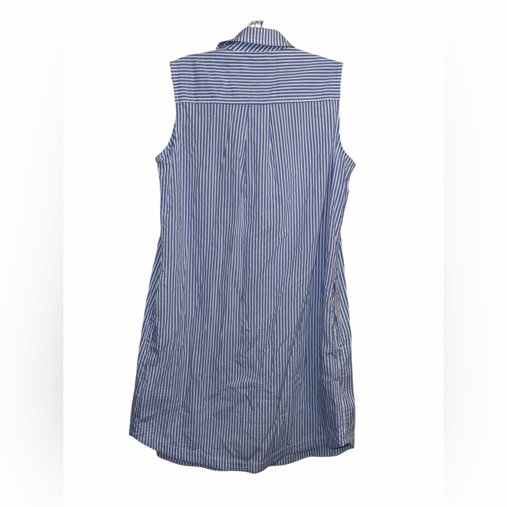 Vineyard Vines Light Blue Striped Preppy Shirt Dress - Picture 3 of 5